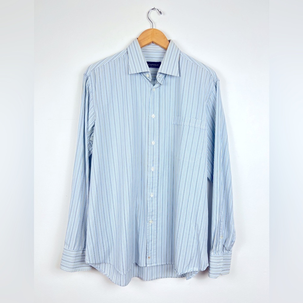 CANALI Casual Striped Button Down Shirt